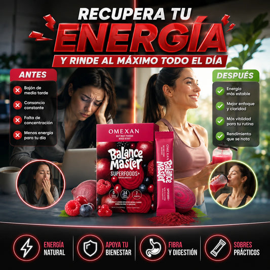 Balance Master Superfoods+ —Mezcla de betabel y frutos rojos- Vitalidad Roja Diaria